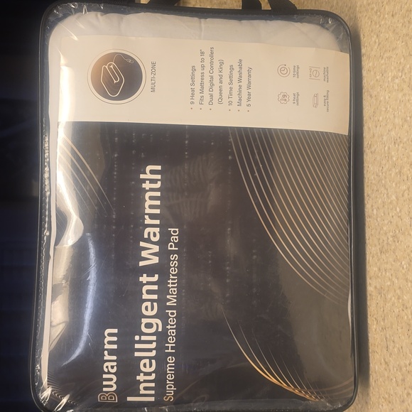 Bwarm Premium Multi-Zone Electric Heated Mattress Pad Twin Size, 39" x 75" - Picture 9 of 12